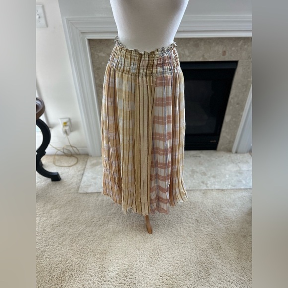 Boho Industry Multi Stripe Pleated Skirt - Picture 4 of 8